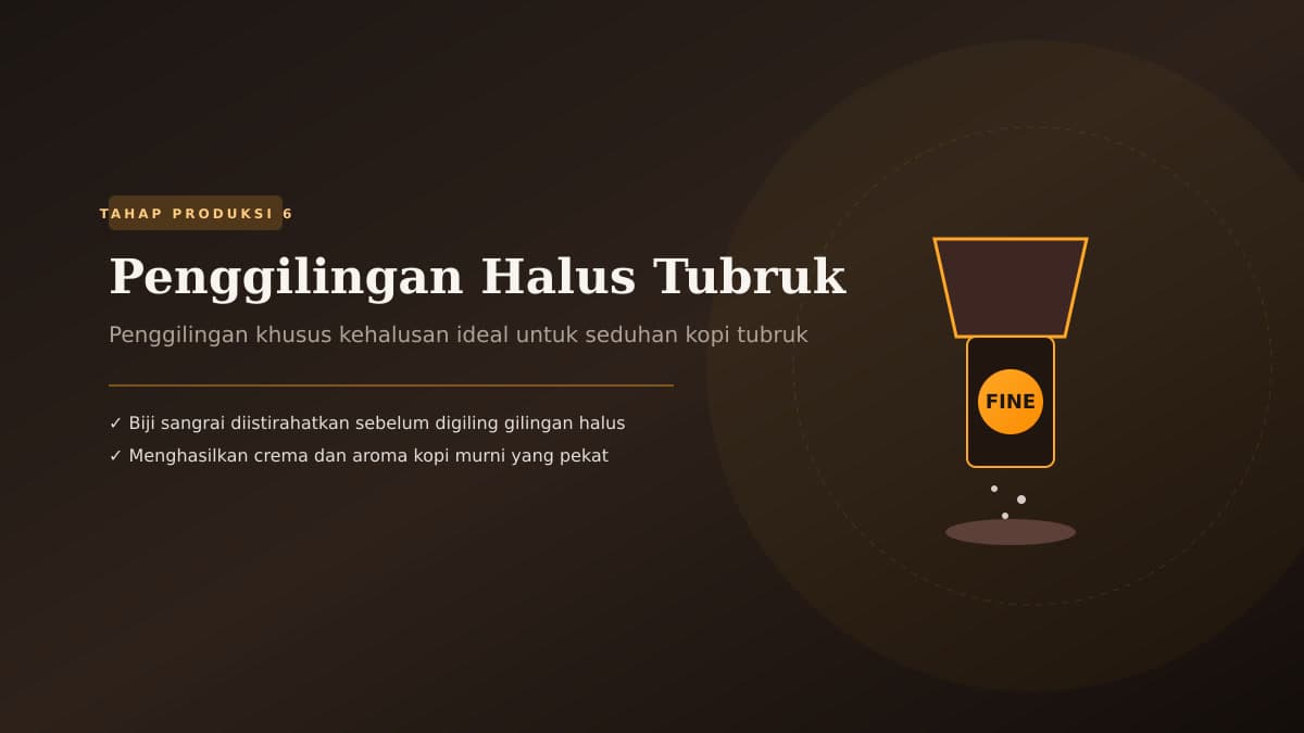 6. Penggilingan Halus Tubruk
